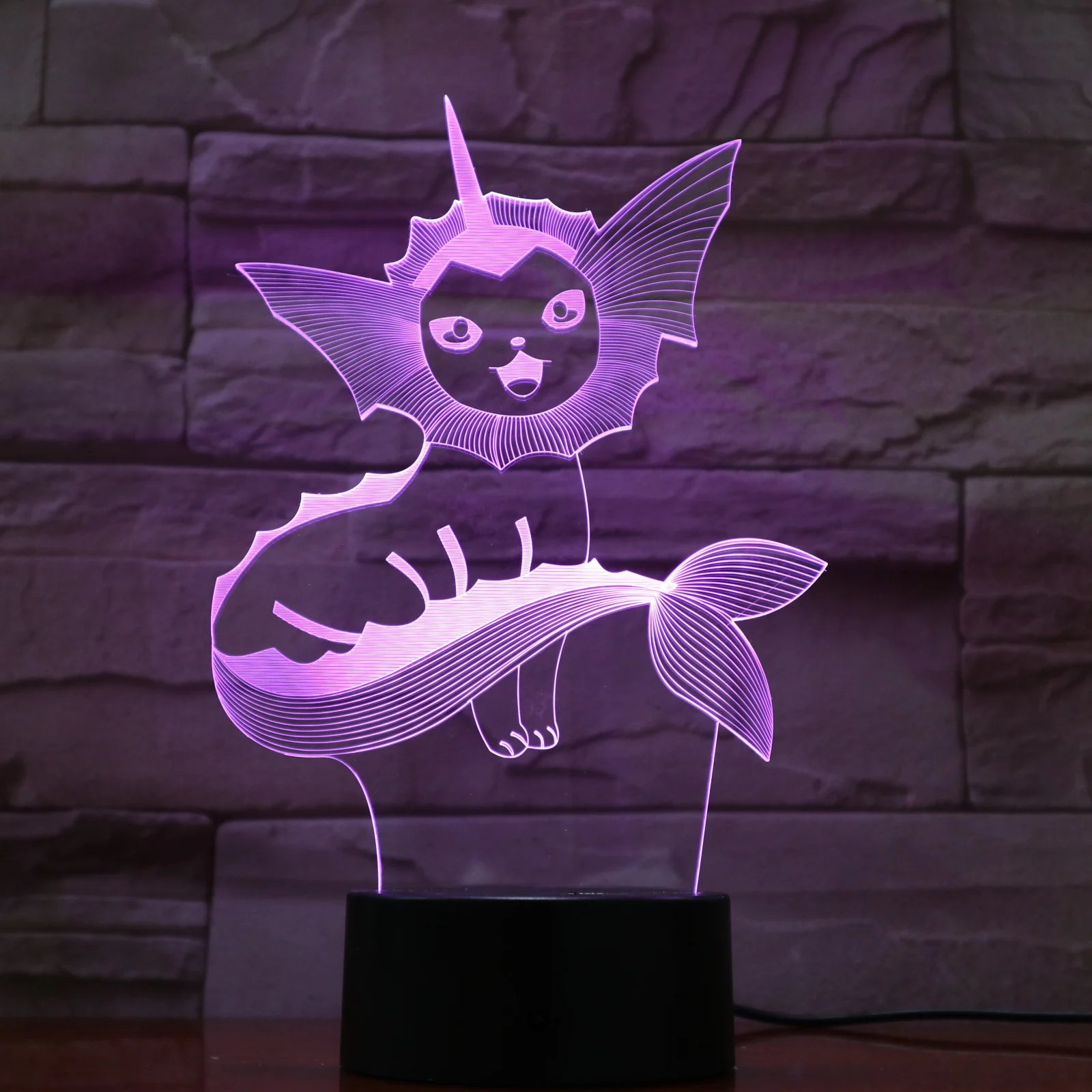 Vaporeon Покемон го джолтеон фигурка светодиодный ночник для ребенка подарок на день рождения прикроватная декоративная акриловая лампа Декор ночник USB Jolteon - Испускаемый цвет: Vaporeon