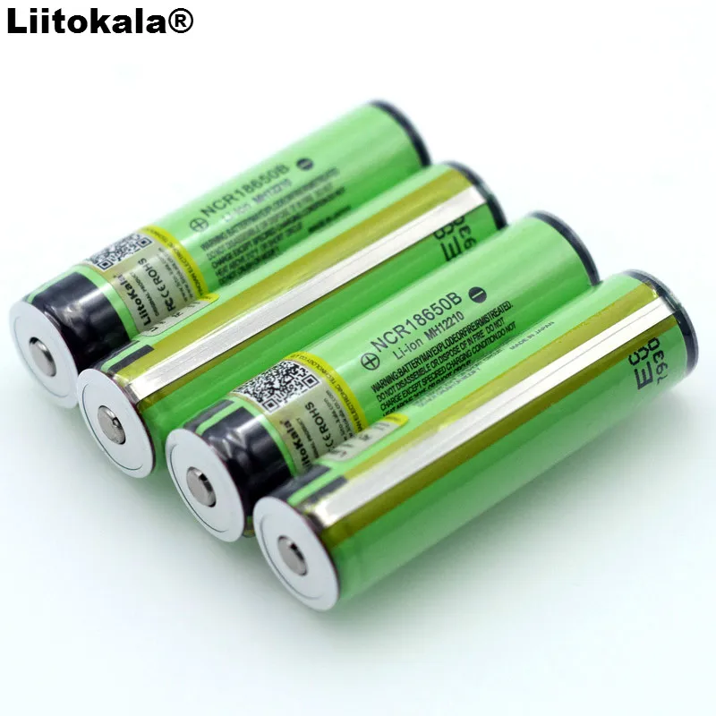 4 шт. Liitokala Оригинал 3 7 V 3400mah NCR18650B Lthium18650 батарея с защитной доской для сигаретного