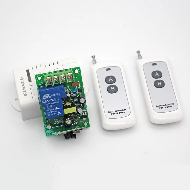 switch w 2RF Ktnnkg 30A Высокая мощность Wi-Fi релейный Переключатель приемника 110 V-220 V умный дом Беспроводной выключатель света приложение Управление водонагреватель 433 МГц - Цвет: switch w 2RF