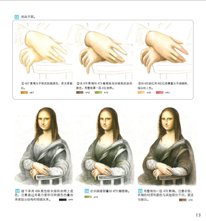 Цветные карандаши для рисования книжные всемирно известные картины карандаш