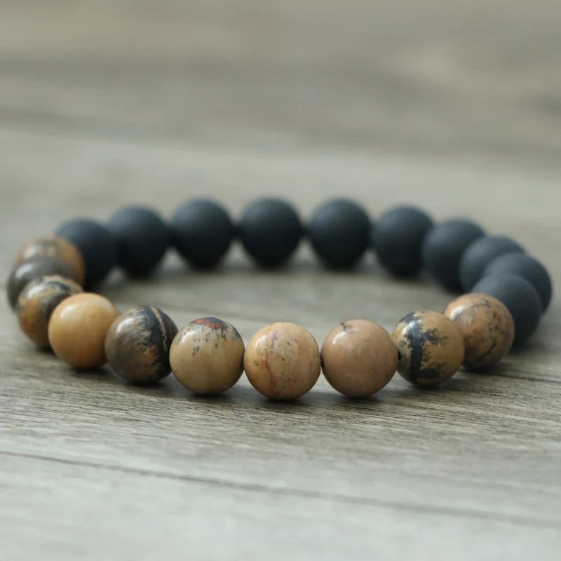 Браслет EDOTHALIA мужской с бусинами из черного оникса 10 мм|bracelets for|onyx bead braceletbead bracelet |
