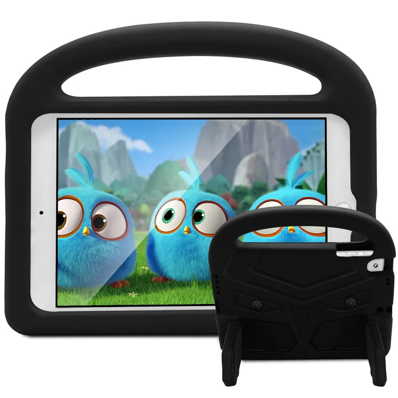 black Для Apple ipad 2 3 4 EVA птицы противоударный чехол для ipad 2 ipad 3 ipad 4 Funda Coque Дети милые крылья Стенд защитный чехол - Цвет: black