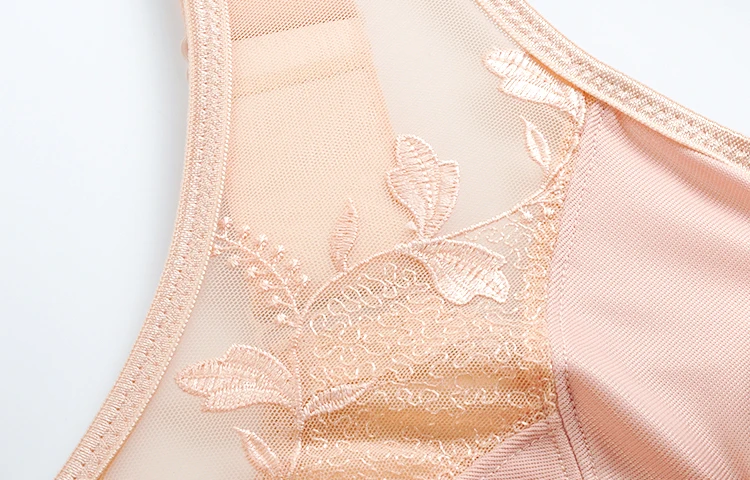 La Isla женские мягкие чашки Embroibered беспроводной полный охват минимайзер бюстгальтер размер 75 80 85 90 95 100 B C D DD E