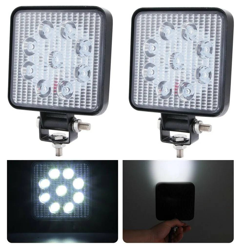 Krator 2 шт. 27 Вт 9LED прожектор рабочий светильник внедорожный quare Рабочая лампа для