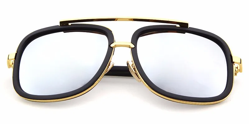 High Fashion Square Mens Sunglasses Brand Designer Unisex Gold Metal Frame Male Eyewear Quality Gradient Sun Glasses For Women