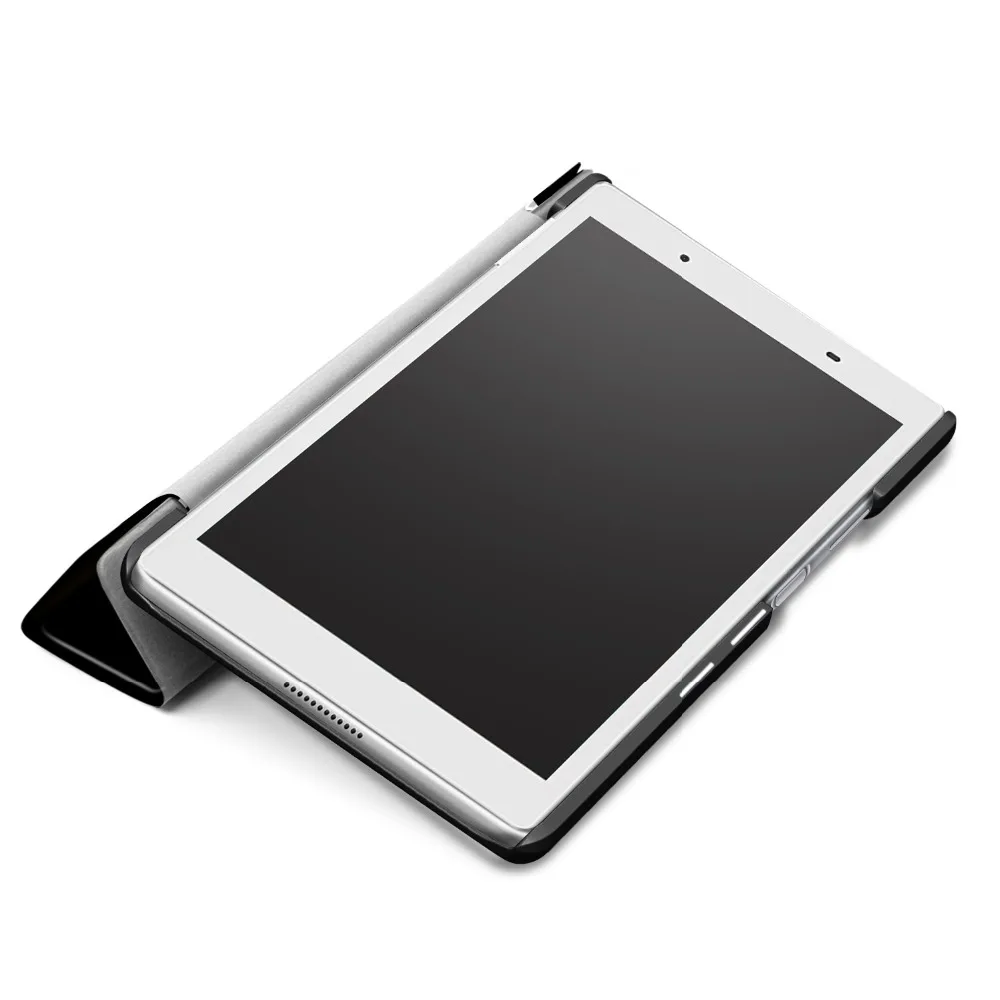 Складываются в три раза планшетный чехол для lenovo Tab 4, 8 из искусственной кожи чехол-подставка для lenovo Tab 4, 8 TB-8504F TB-8504N TB-8504X чехол+ Защитная пленка на экран+ подставка для ручек