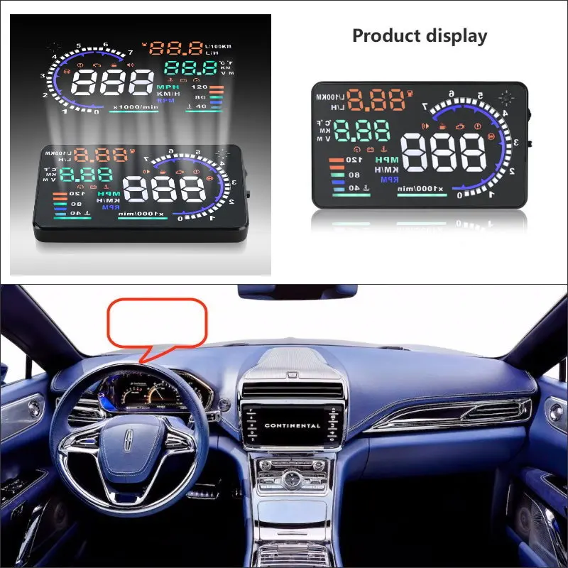 Для Lincoln Continental/навигатор-безопасное вождение Экран автомобиля HUD Дисплей проектор отражающее лобовое стекло