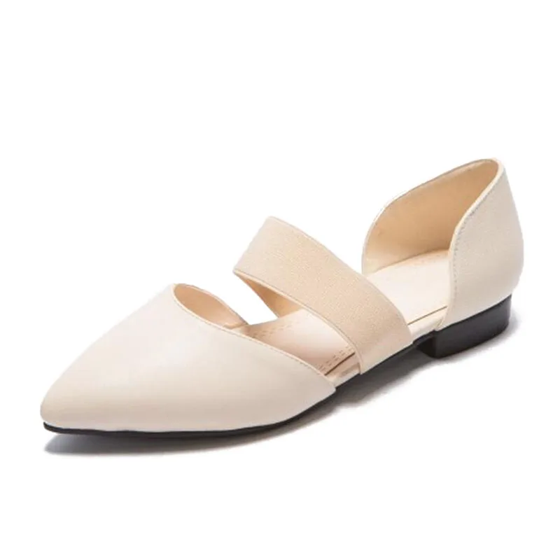 KemeKiss Women Flats Sandals Sexy Pointed Toe Summer Shoes Elastic Band Casual Comfort Pregnant Footwear Size 34-39 | Обувь