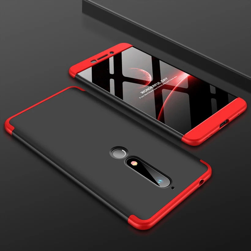 GKK 360 градусный чехол для Nokia X7 X6 7 Plus 6 1 полностью закрывающие корпуса|Бамперы| |