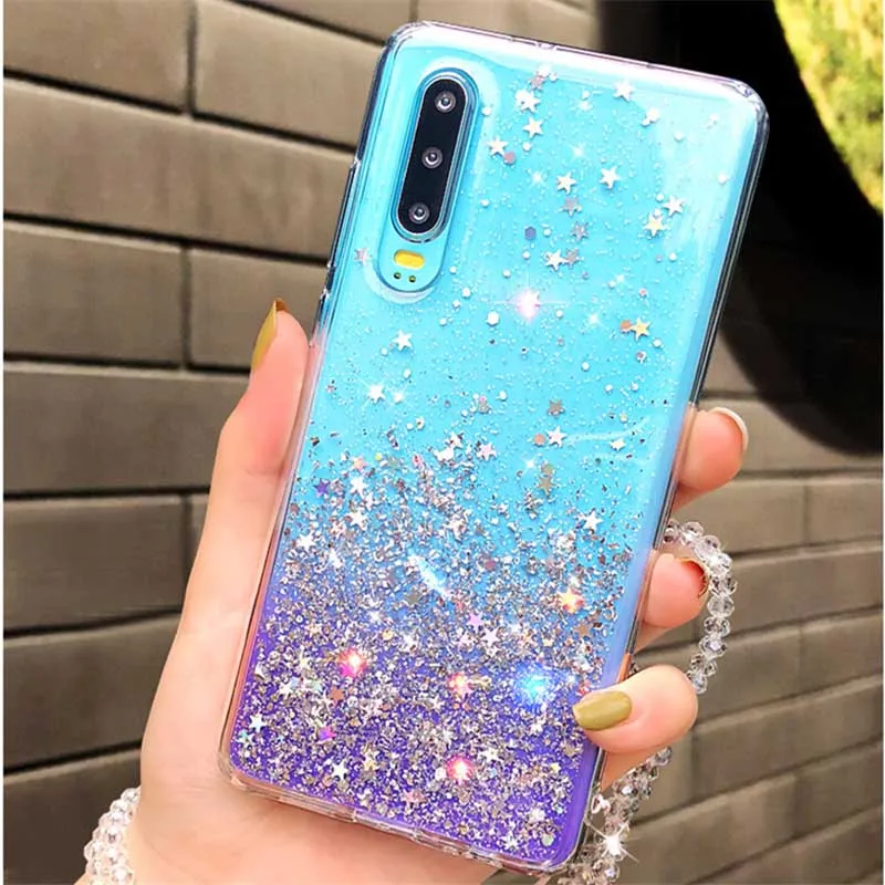 Чехол для Huawei Y6 Prime 2018 Y7 Y9 2019 honor 8 9 10 lite 7A 7C 7X 8X блеск Bling Star чехол телефона мягкая