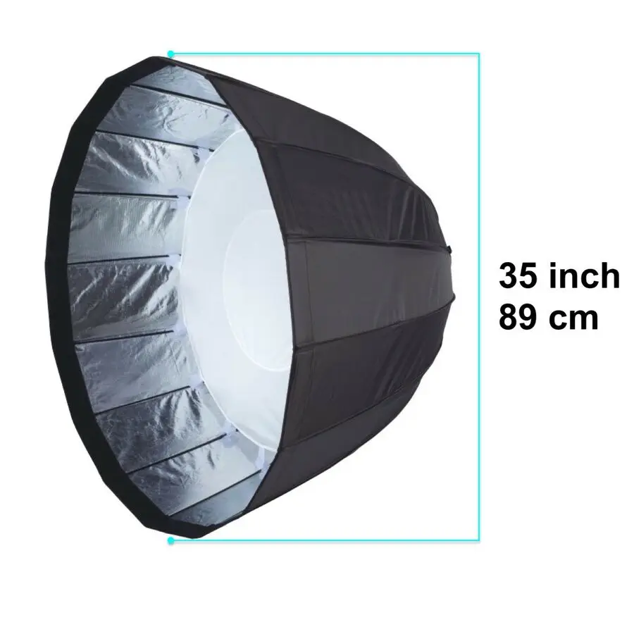 35in/89 см Глубокий параболический Зонт софтбокс 16 ребра Bowens Тип крепление фото вспышка