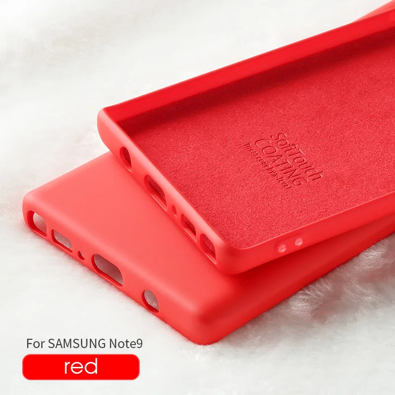 Red X-Level жидкий силиконовый чехол для samsung Galaxy Note 9 мягкий детский кожаный чехол для samsung Note 9 Note9 чехол - Цвет: Red