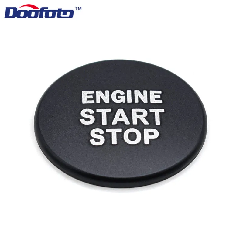 Button Cover Black Doofoto автомобильный Стайлинг, кнопка запуска двигателя, кольцо, чехол для Toyota GT86 FT86 FR-S Corolla C-HR Rav4 Yaris, аксессуары - Цвет: Button Cover Black