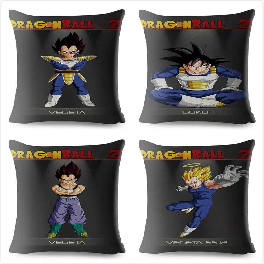 Dragon Ball Z Чехлы 45*45 см наволочка льняная подушки случаях Диван Home Decor Super Saiyan Goku