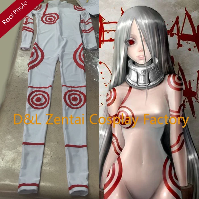 Бесплатная доставка DHL Shiro of Deadman Wonderland белый спандекс супергерой 2016 костюм на
