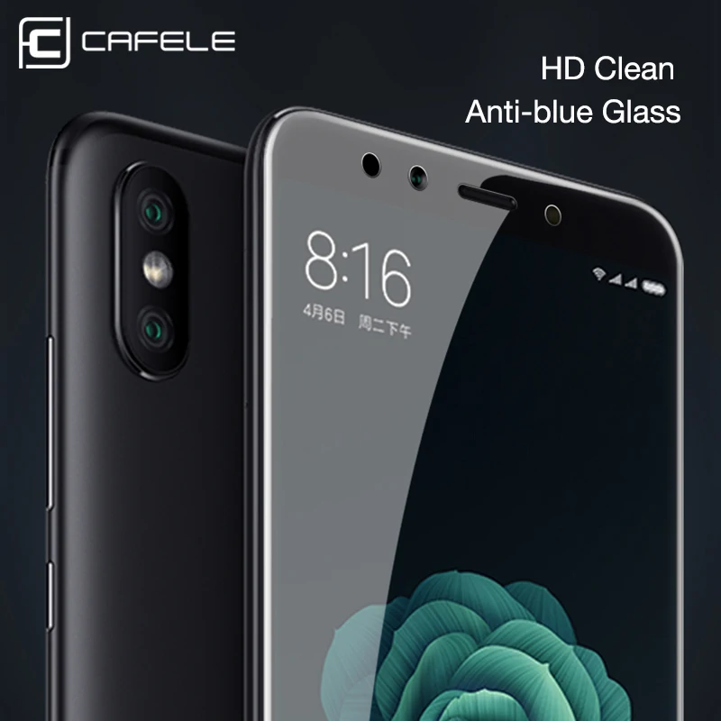 CAFELE Защитная пленка для экрана для Xiaomi mi 6 6X A2 8 SE mi 8 Red mi note 5 pro закаленное стекло 4D HD полное покрытие пленка против царапин