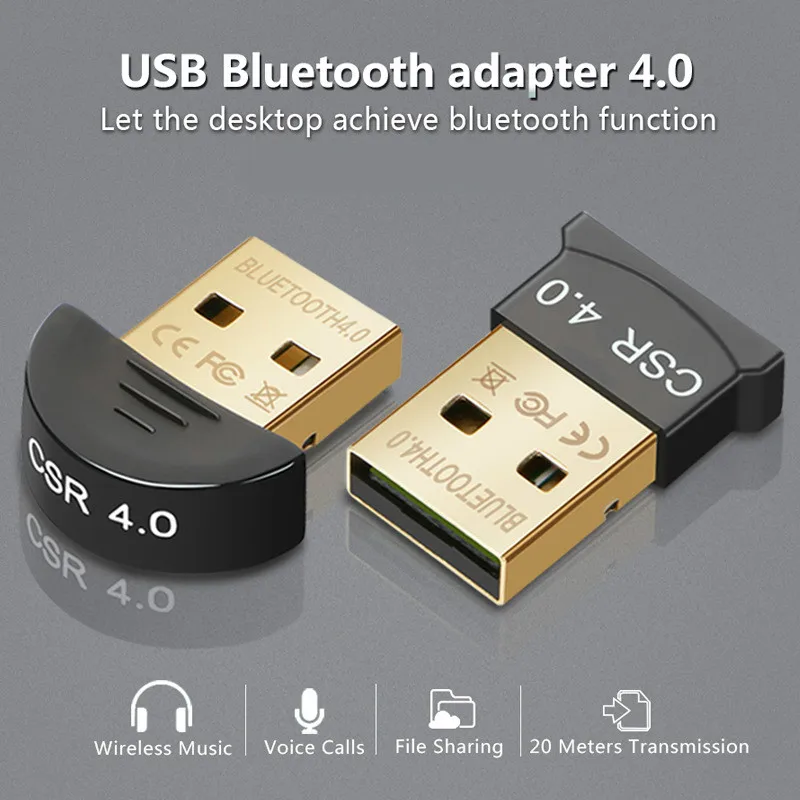 Беспроводной USB Bluetooth 4,0 адаптер мини Bluetooth ключ Музыкальный звук Bluetooth передатчик приемник адаптер для ПК компьютер