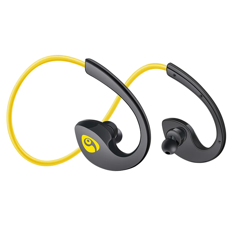 S12 Водонепроницаемый Спортивные наушники Bluetooth стерео Беспроводной наушники-воротник громкой связи С микрофоном - Цвет: Цвет: желтый