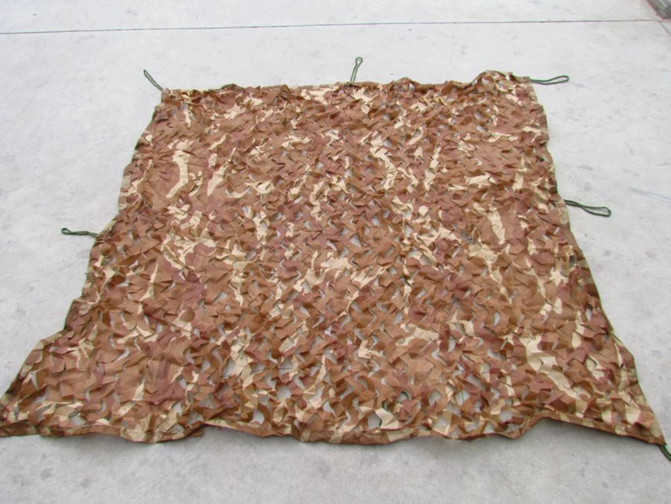 Избыточная Военная камуфляжная сетка с одной листвой пустынный камуфляж