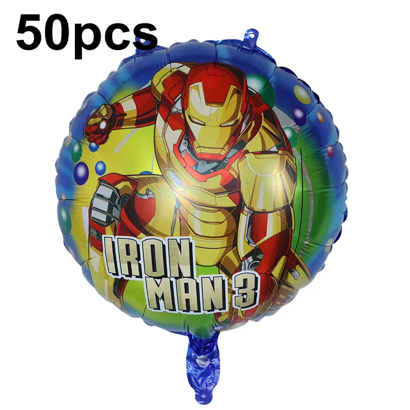 50 шт. 3D воздушные шары героев мультфильм Мстители Халк, Человек-паук Бэтмен фольга Гелиевый шар Мальчики декор для вечеринки в честь Дня Рождения подарок воздушные шары Игрушка