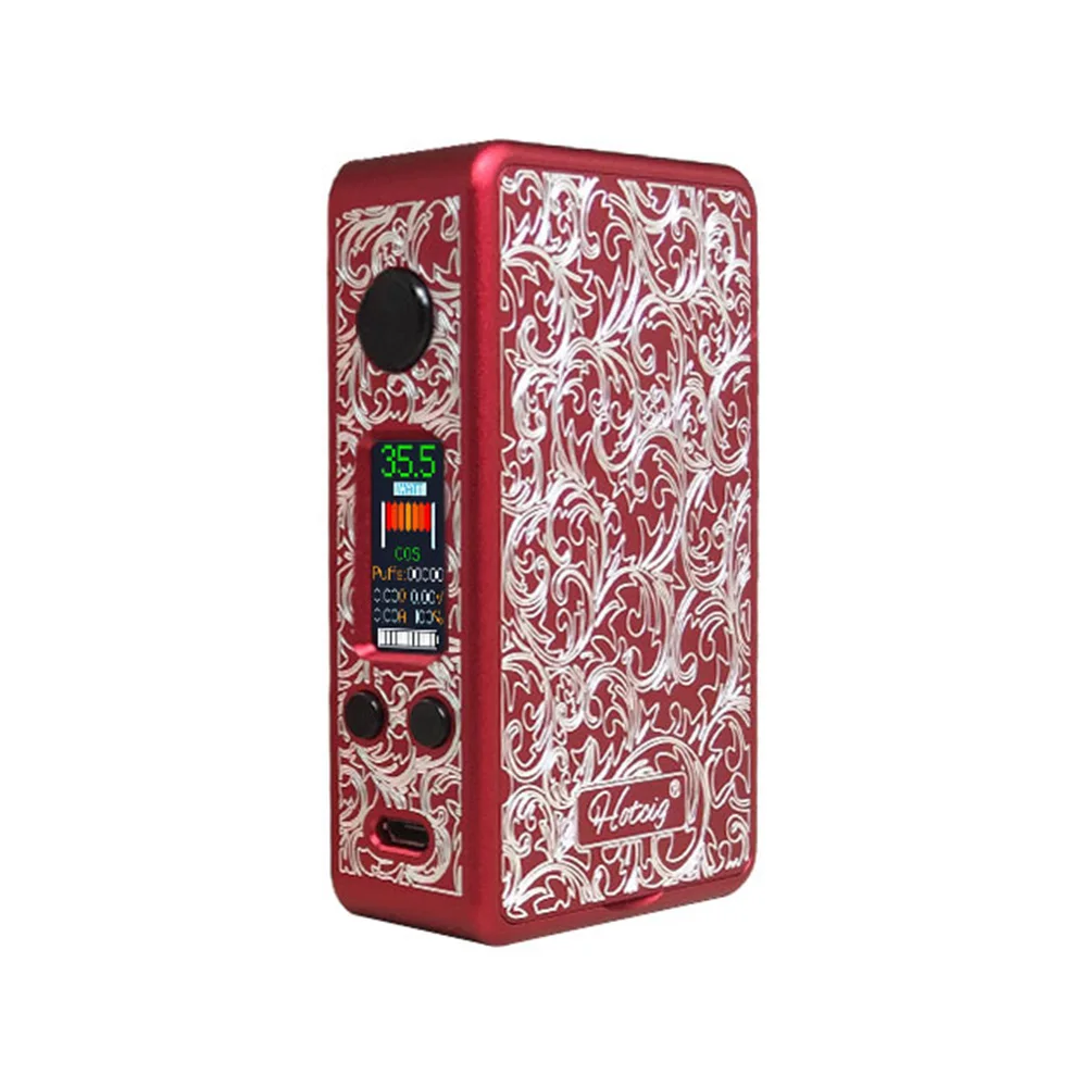 Hotcig R150S TC бокс мод с 0,96 дюймовым красочным экраном и водонепроницаемым HM чипом и магнитными панелями Vape мод VS Drag 2 - Цвет: Красный