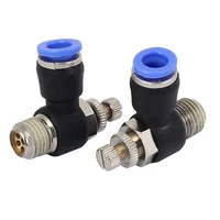 13mm threaded pipe tube connector adjustable air speed control valve 2pcs