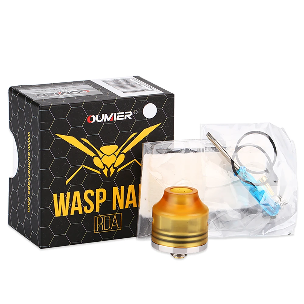 Оригинальный атомайзер OUMIER WASP NANO RDA с простой конструкцией и сквоном снизу 22 мм |