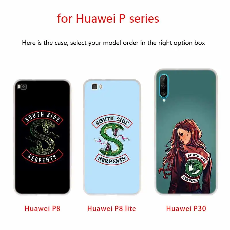 Новый чехол Riverdale South Side Serpents силиконовый мягкий из ТПУ для Huawei P50 P30 P40 P20 Pro P10 Lite P