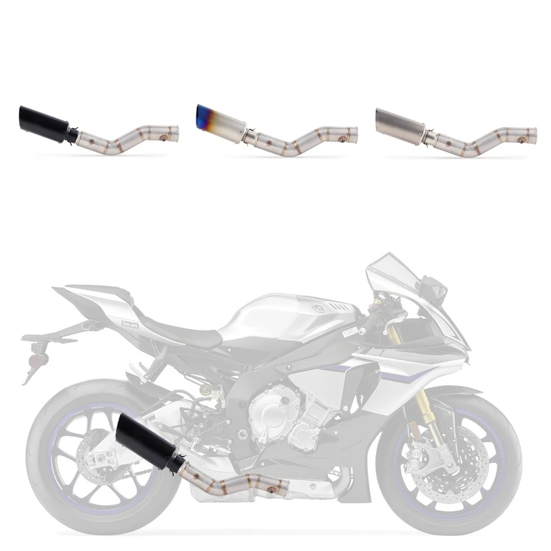 Полная выхлопная система мотоцикла slip on для Yamaha YZF R1 YZR-R1 контакт среднего звенья трубы