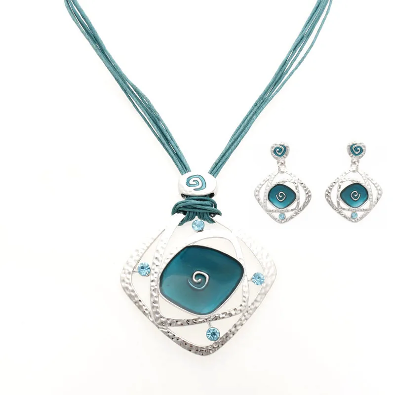 Комплект украшений из колье и серёг эмали|enamel jewelry set|necklace and earringsnecklace earring set |