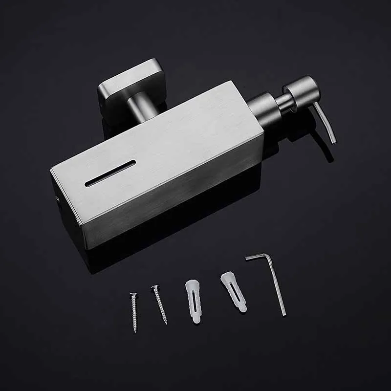 

Stainless steel hotel pressing shampoo shower gel hand soap dispenser