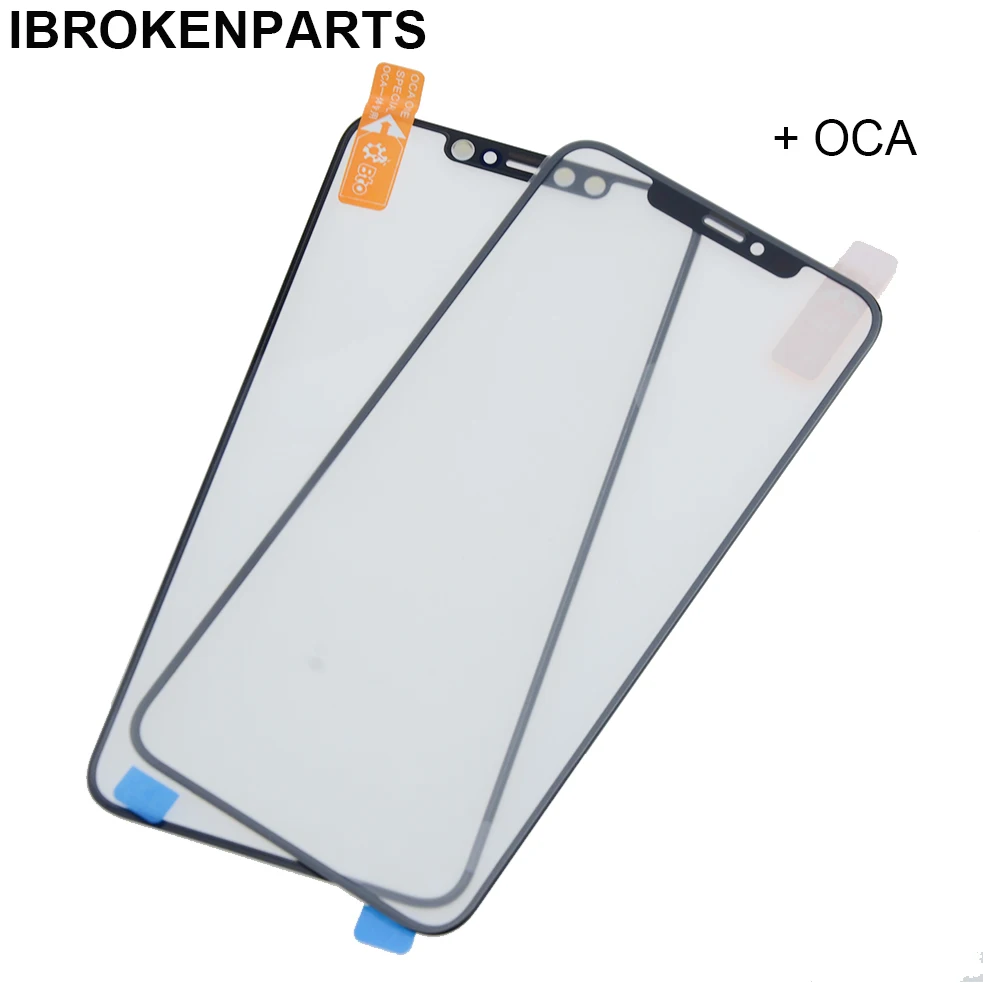 2PCS Black LCD Touch Screen Front Glass Lens Replacement for iPhone X XR XS Max Outer with OCA Adhesive Film | Мобильные телефоны и
