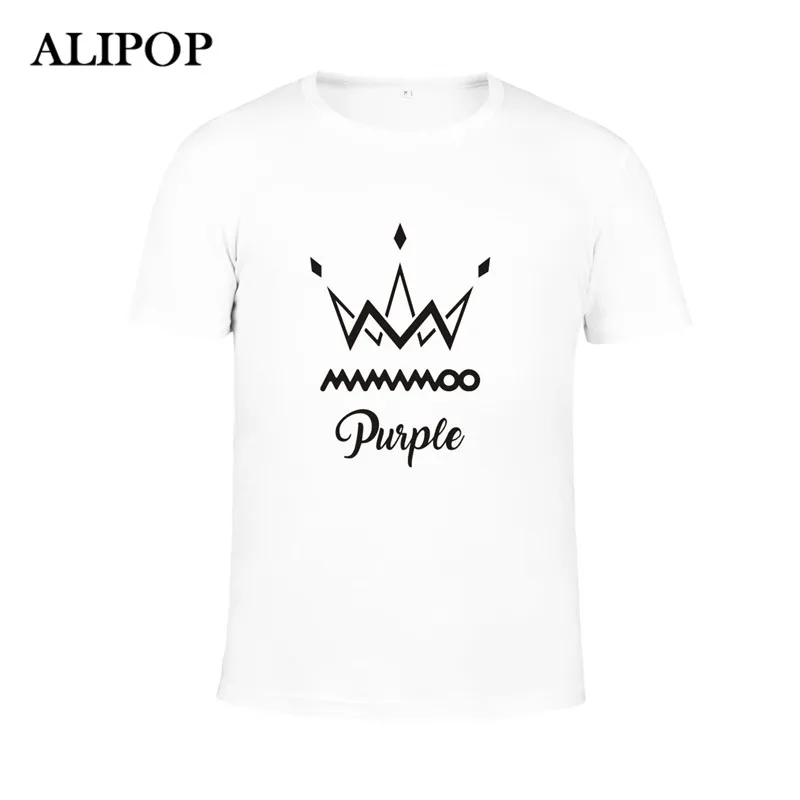 KPOP Корейская мода MAMAMOO мини 5 альбом Фиолетовый хлопок Футболка K POP футболки топы