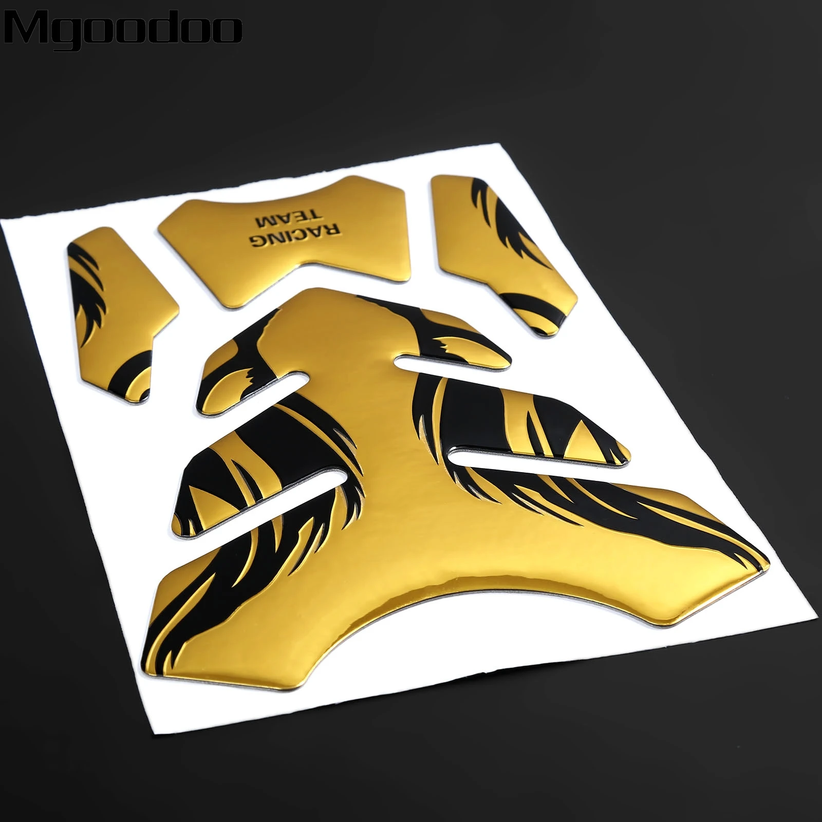 Золотая мотоциклетная 3d наклейка на бак топлива и масла защитная универсальная