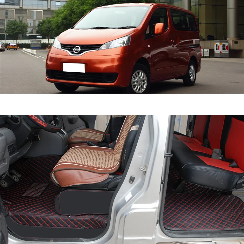 Lsrtw2017 роскошный кожаный автомобильный салон автомобиля коврик для nissan nv200 2010- Evalia Vanette Mitsubishi Delica D3