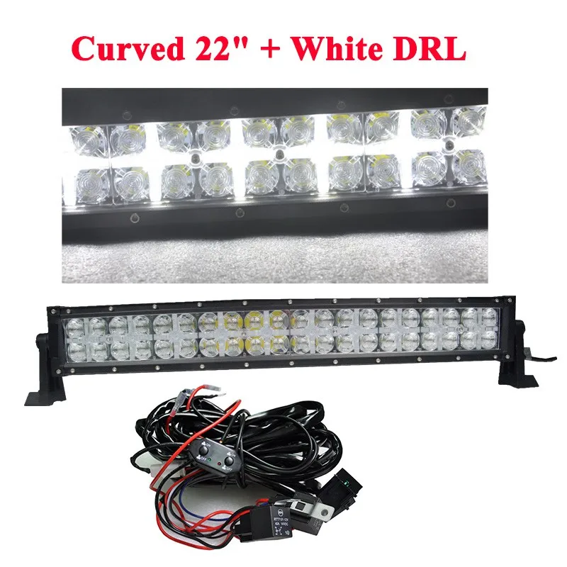 200W White(Wire Kit) CREK 7D 22 32 42 5" изогнутый внедорожный светодиодный рабочий светильник, 2 режима ATV 4x4 4WD светодиодный светильник для Jeep 4WD 4x4 внедорожный внедорожник ATV грузовик - Цвет: 200W White(Wire Kit)