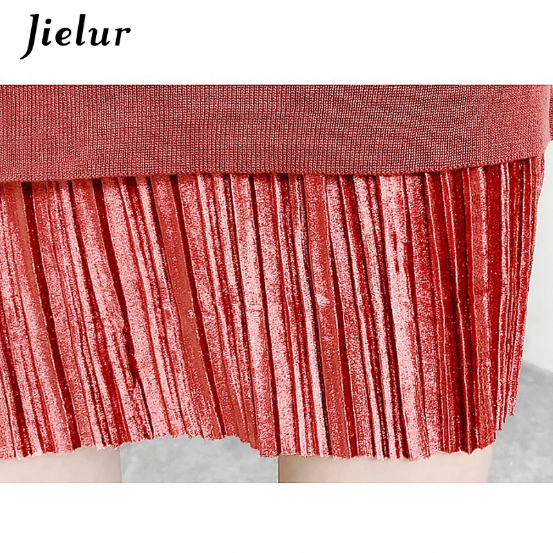 Jielur 2019 новое зимнее вязаное платье женские свободные фальшивые платья из двух