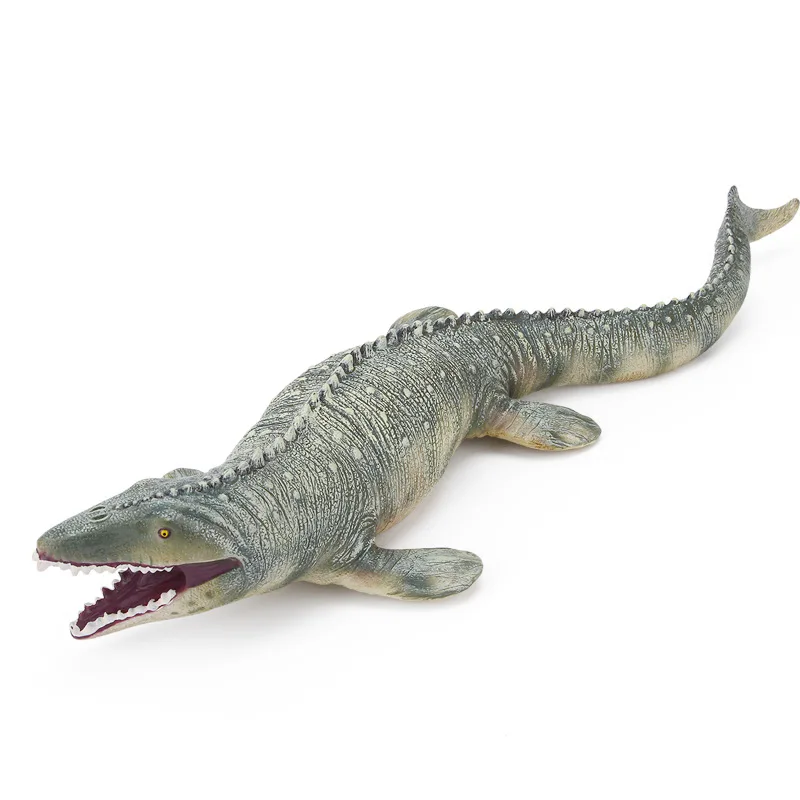 Новый большой Mosasaurus динозавр игрушка мягкая ПВХ фигурка ручная роспись животное