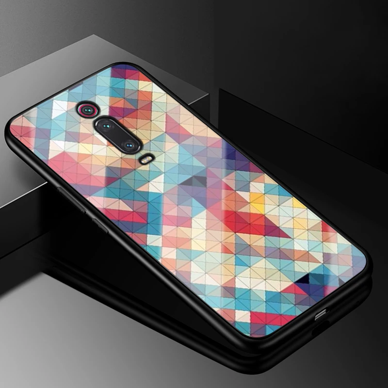 Чехол-накладка для Xiaomi mi 9 T Pro MI9T Mi9 из поликарбоната стеклянный черный ТПУ бампер