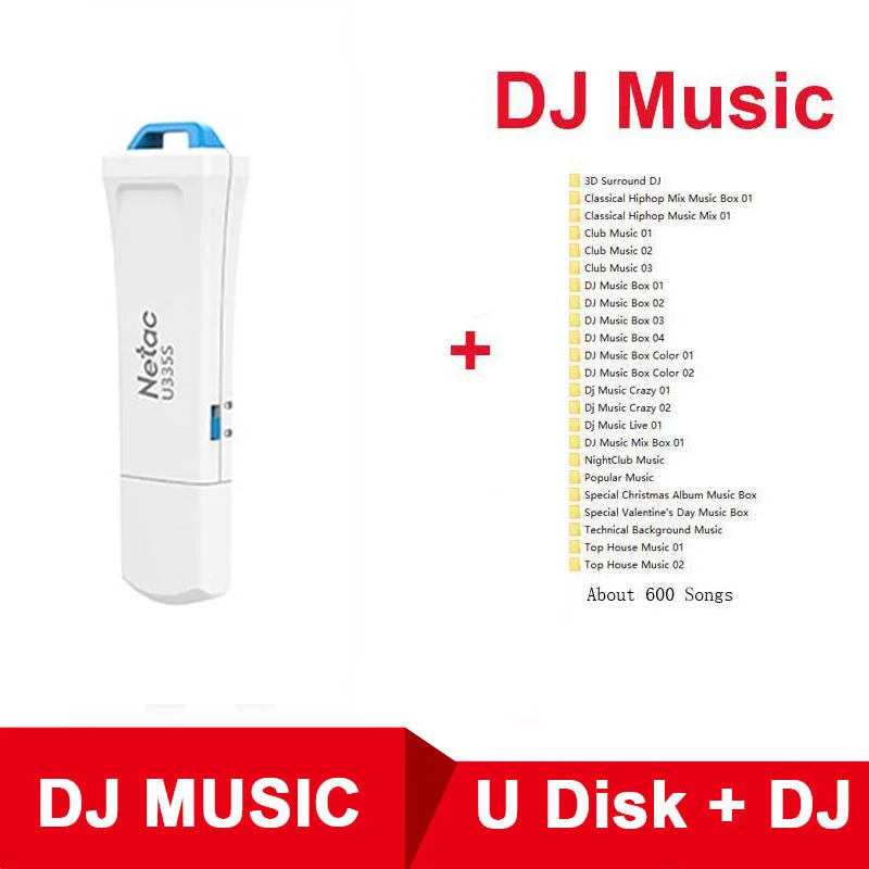 U335S 16GB Plus DJ Netac U335S USB флешка флеш-накопитель 16 Гб защита от записи секретная ручка накопитель пластик memoria cle usb 3,0 палка защищенная Флешка animado - Цвет: U335S 16GB Plus DJ