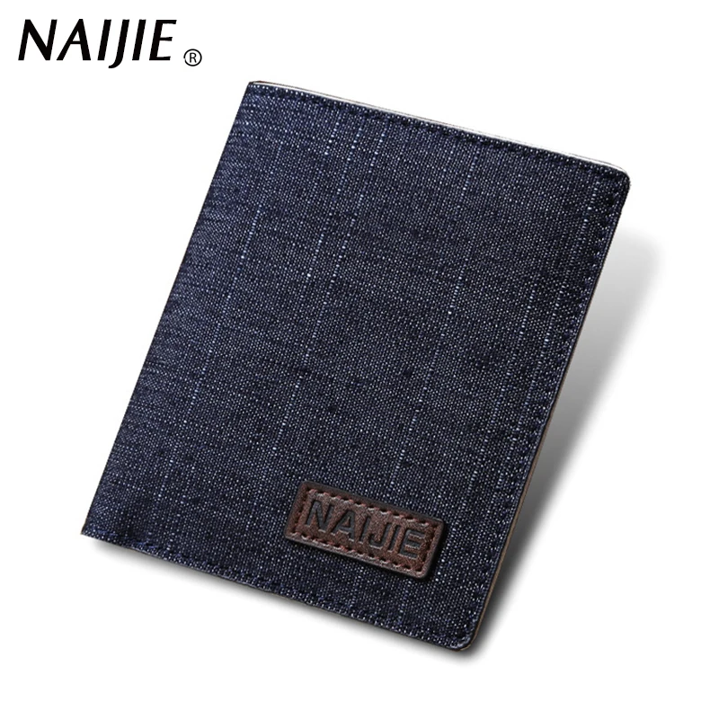 Мужской кошелек модный холщовый мужской кожаный держатель для карт на молнии