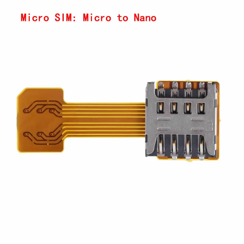 Micro to nano Двойной sim-карты mi cro SD адаптер для Xiaomi mi 4S 5 5c 5S 5S Plus 5X6 6X8 8 Lite Pro SE A1 A2 A2 Lite mi x 2 2S Note 2 3 - Цвет: Micro to nano