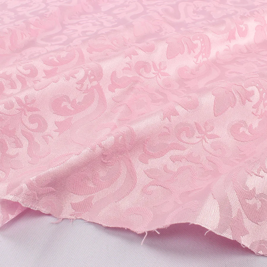 Pink Одноцветная винтажная жаккардовая ткань в стиле ретро, Чонсам Hanfu шириной 150 см, продается во дворе - Цвет: Pink