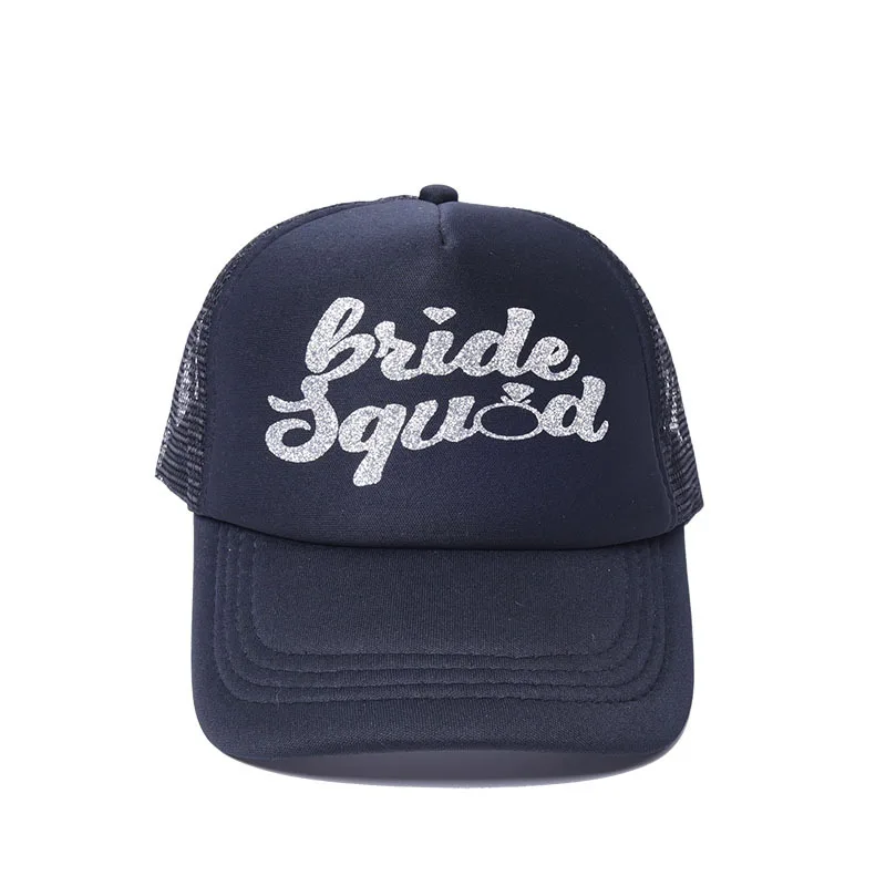 Silver BRIDE SQUAD Bachelor вечерние Y пасхальное украшение 6 стиль цвета: золотистый, серебристый шрифты отряд "невеста" и надпись «Bride Tribe» Бейсбол кепки Свадебная вечеринка поставки, Q - Цвет: Silver BRIDE SQUAD