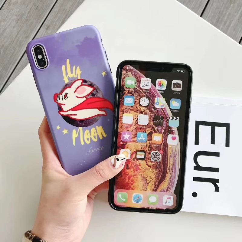 Милый чехол для Apple iphone 6 6s 7 8 Plus X XR XS Max задняя крышка 6plus 7plus 8plus XSMax мягкие чехлы из