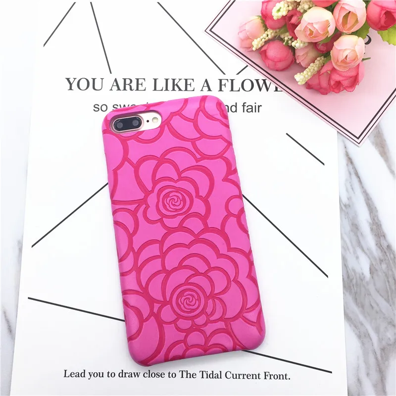 Luxury silicone soft case For Apple iphone6 6s 7 7Plus fashion slim Rose Flower iphone7Plus 6Plus woman cases shell cover |