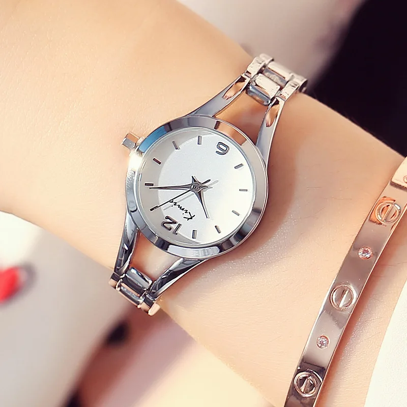 KIMIO простые часы женские розовые золотые модные элегантные браслет кварцевые