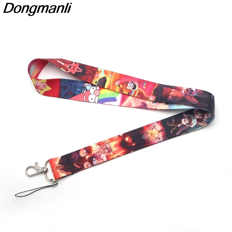 P2203 Dongmanli Gravity Фолс Детские брелки lanyards держатель удостоверения личности ID карта Пропуск Тренажерный зал мобильный телефон USB бейдж держатель ключевой ремень
