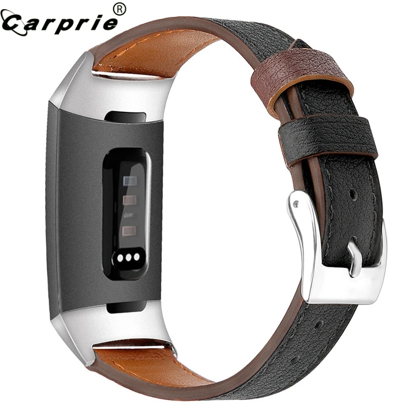 Новый дизайн кожаный смарт браслет часы ремешок для Fitbit Charge 3 Смарт аксессуар