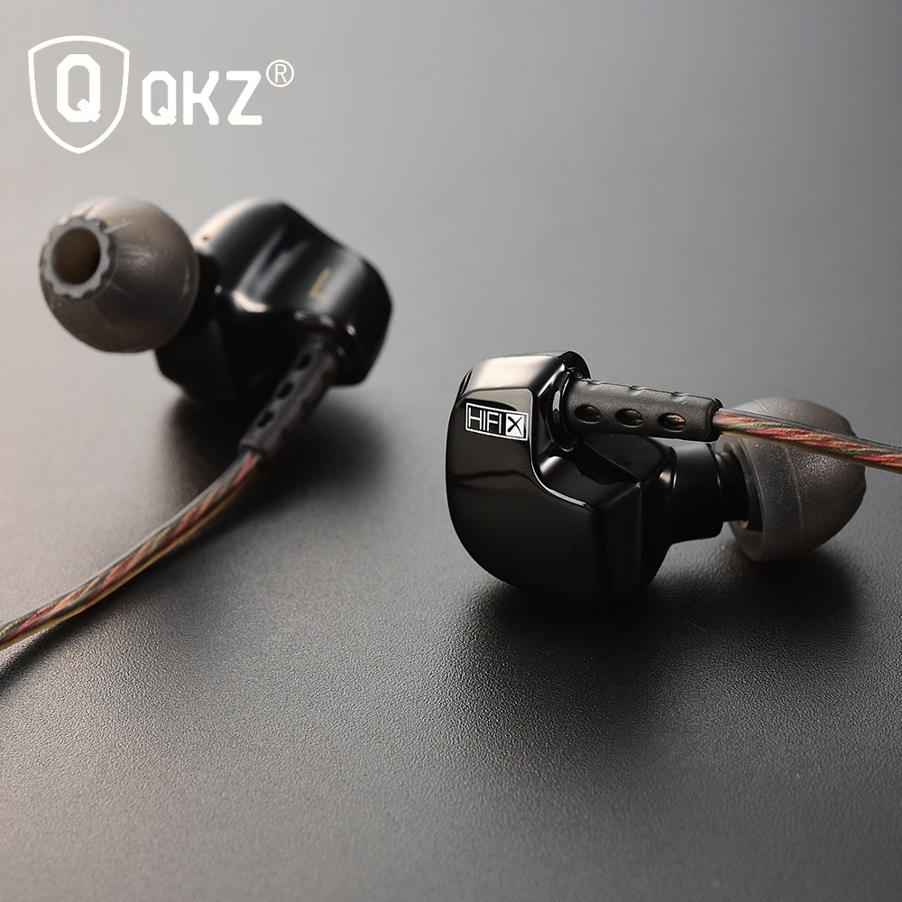 Qkz DM200 наушники-вкладыши Медь драйвер Ушные крючки HiFi в ухо наушники Спорт